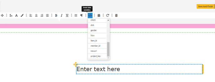 Designing your mail, Adding your own text-image2